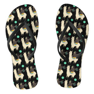 Chinelos Aniversário de Llama Andando