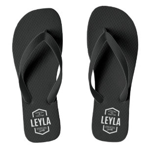 Chinelos Aniversário do Nome Personalizado Leyla