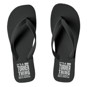 Chinelos Aniversário do Nome Personalizado Turner