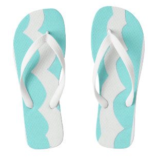 Chinelos Aqua e White Flip-Flops