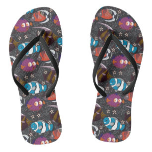 Chinelos Aquatic animals pattern ocean underwater life 43