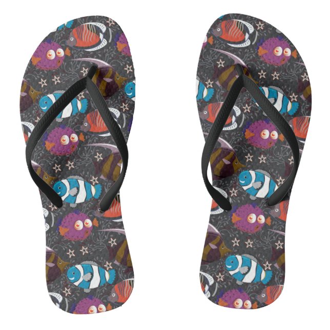 Chinelos Aquatic animals pattern | ocean underwater life 43 (Pé da cama)