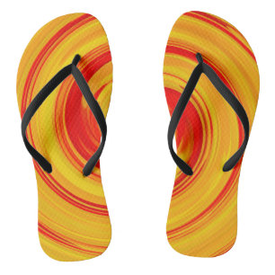 Chinelos Arte abstrata de redemoinho moderno #3