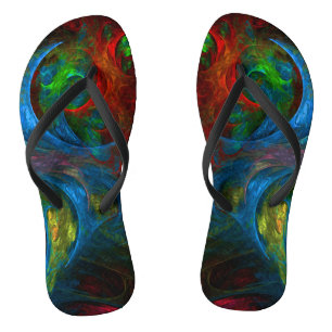 Chinelos Arte abstrata Genesis Blue
