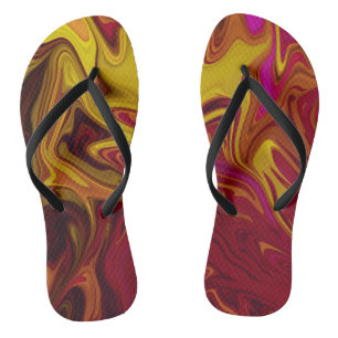 Chinelos Arte Abstrato Colorida Moderna   canvas de óleo pa