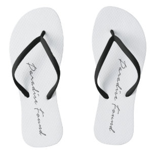 Chinelos Arte de Férias do Paraíso Texto de Arte Divertido 