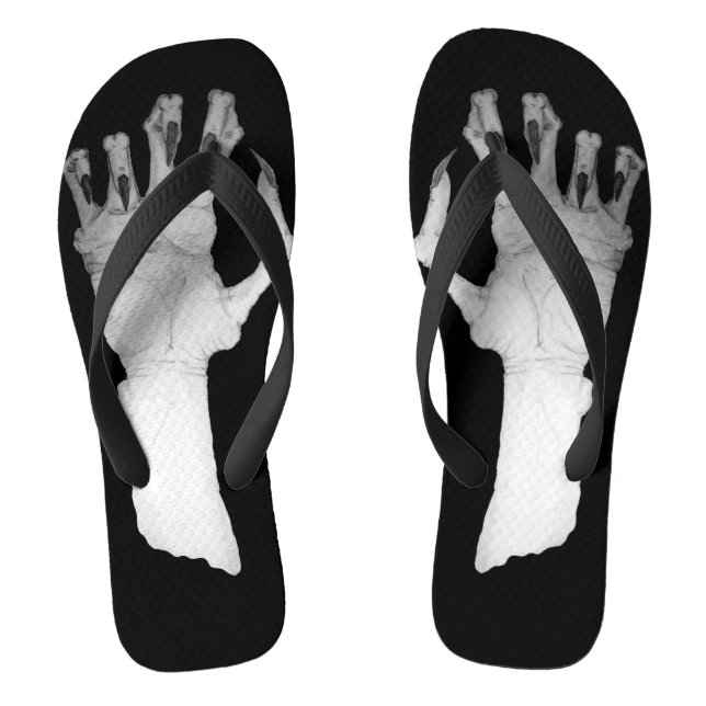 Chinelos Arte de mão monstro assustadora (Pé da cama)