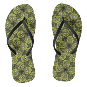 Chinelos Arte Planta Horrorizante - Flor Verde Cura E Assus