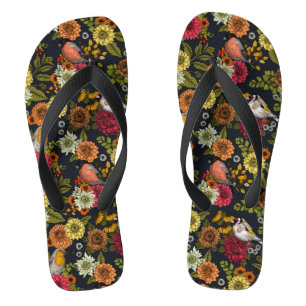 Chinelos Aves e flores do jardim 2