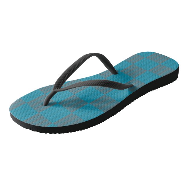Chinelos azul e cinzento (Inclinado)