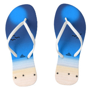 Chinelos Azul meia-noite de praia de verão