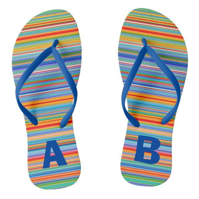 Chinelos Bandas Coloridas de Monograma (Pé da cama)