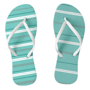 Chinelos Bandas Verdes Aqua