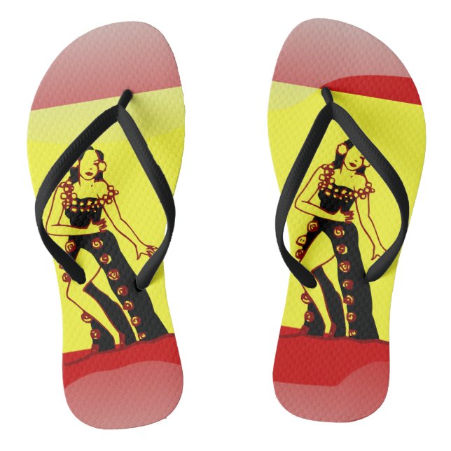 Chinelos Bandeira brilhante espanhola (Pé da cama)