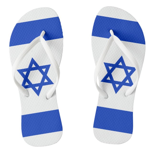 Chinelos Bandeira de Israel (Pé da cama)