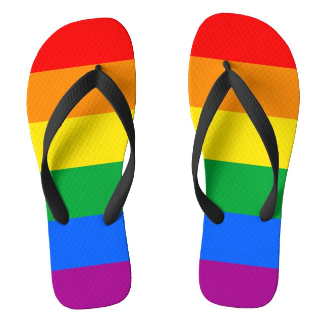 Chinelos Bandeira do Orgulho Arco-Íris LGBTQ+ (Pé da cama)