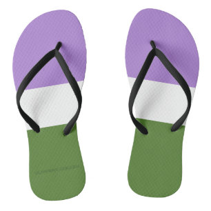 Chinelos Bandeira do orgulho genderqueer SlipperyJoe's lava