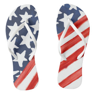 Chinelos Bandeiras Americanas Patrióticas