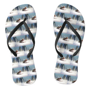Chinelos Beagle Natal neve inverno