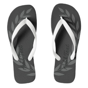 Chinelos Bela Coroa Folha Adicionar Texto Impresso Sapatos-