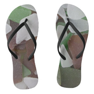 Chinelos Belo Mar de Praia Vidro Branco Verde