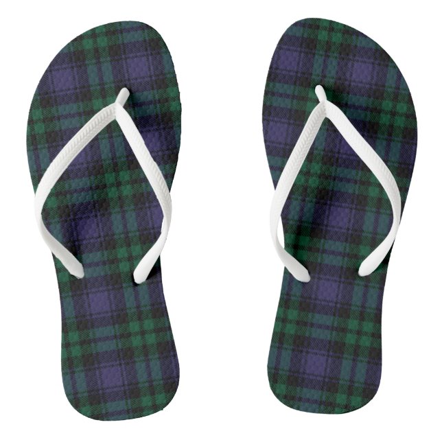 Chinelos Black Watch Tartan, Plaid (Pé da cama)