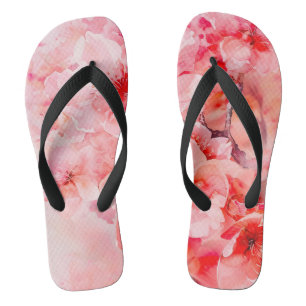 Chinelos Bliss do Flor de Cereja da Aquarela