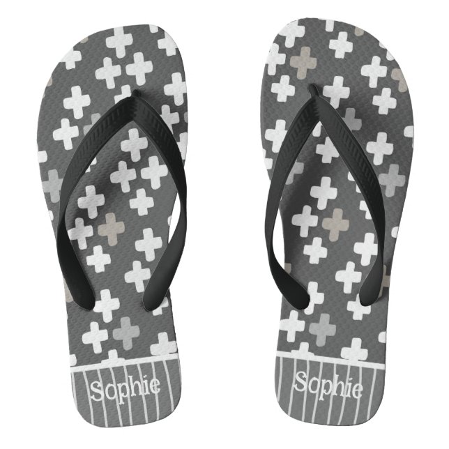 Chinelos Boho Beige & Cinza (Pé da cama)