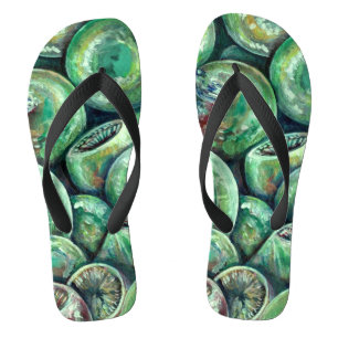 Chinelos Bolas de Natal Verde