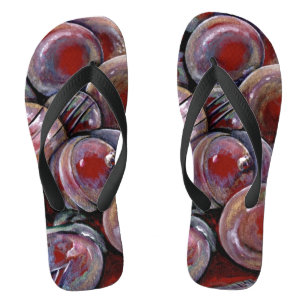 Chinelos Bolinhas Vermelhas de Natal