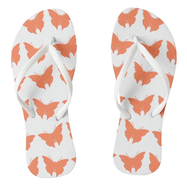 Chinelos Borboletas de Mod de Coral (Pé da cama)