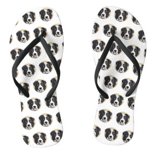 Chinelos Borda Collie Dog 3D Inscrito