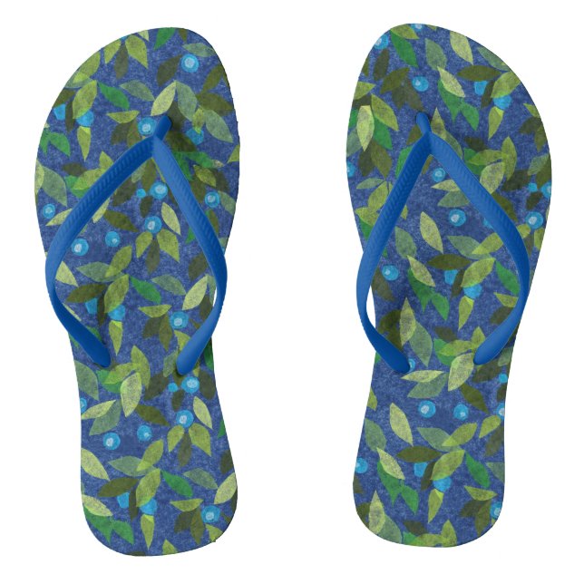 Chinelos Botânica Simples Padrão Floral Mínimo das Berries  (Pé da cama)