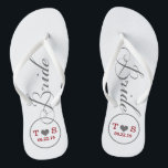 Chinelos Bridal Personalizada (cinza/vermelha)<br><div class="desc">Diversão,  cinzas personalizadas,  chinelos de casamento de noiva branca e vermelha.</div>