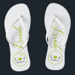 Chinelos Bridal Personalizada (verde)<br><div class="desc">Diversão, chinelos de casamento personalizados</div>