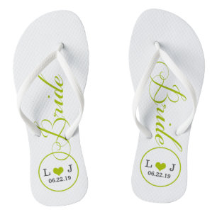 Chinelos Bridal Personalizada (verde)