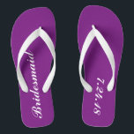 Chinelos Bridesmaid<br><div class="desc">Quer um presente divertido e útil para suas damas de honra? Que tal alguns chinelos. Personalize a data para o dia especial e faça com que se sintam especiais. Estes seriam perfeitos para vestir enquanto todos estão fazendo seus cabelos e maquiagem e para a recepção para dançar a noite fora...</div>