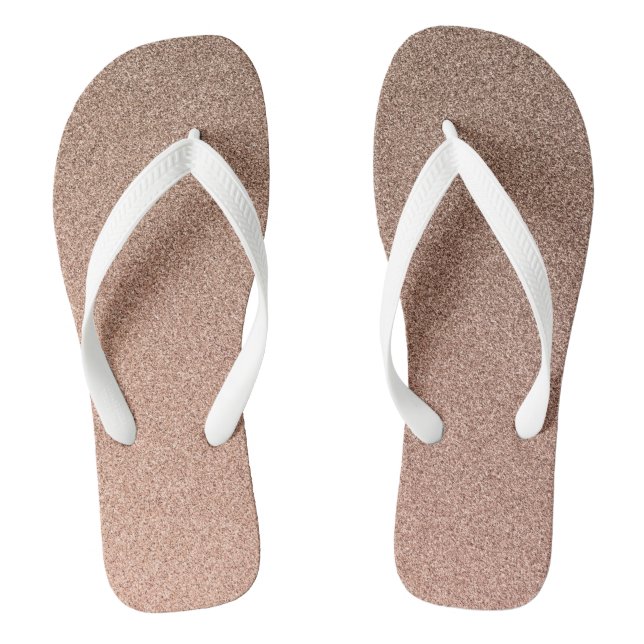 Chinelos Brilhos de Gradiente Castanho de Chocolate, Par de (Pé da cama)