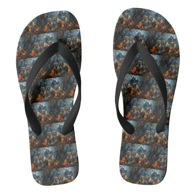 Chinelos Buldogue Halloween Night Doggy Delight (Pé da cama)