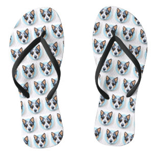 Chinelos Cachorro azul 3D inspirado