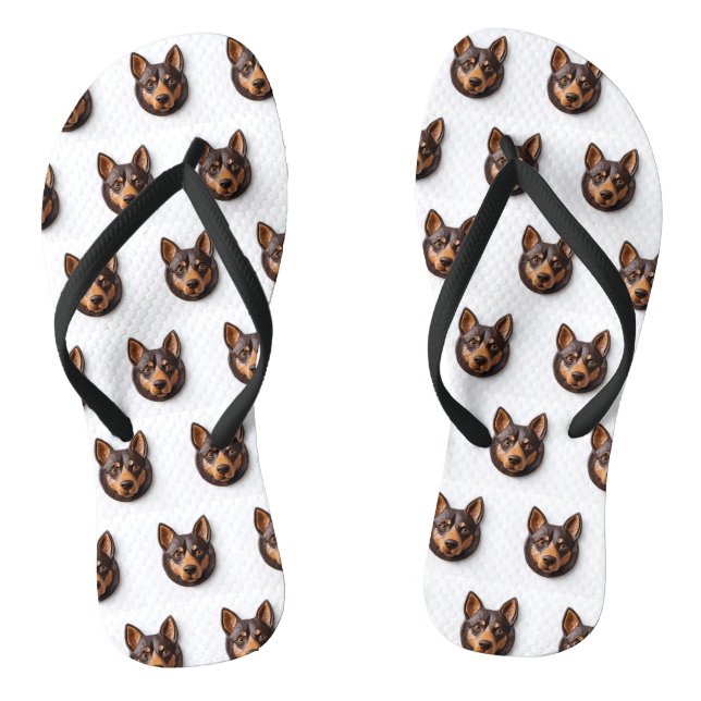 Chinelos Cachorro Kelpie Australiano Inspirado em 3D (Pé da cama)