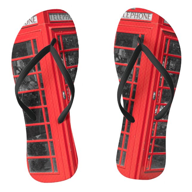 Chinelos Caixa de Telefone do Reino Unido Antigo (Pé da cama)