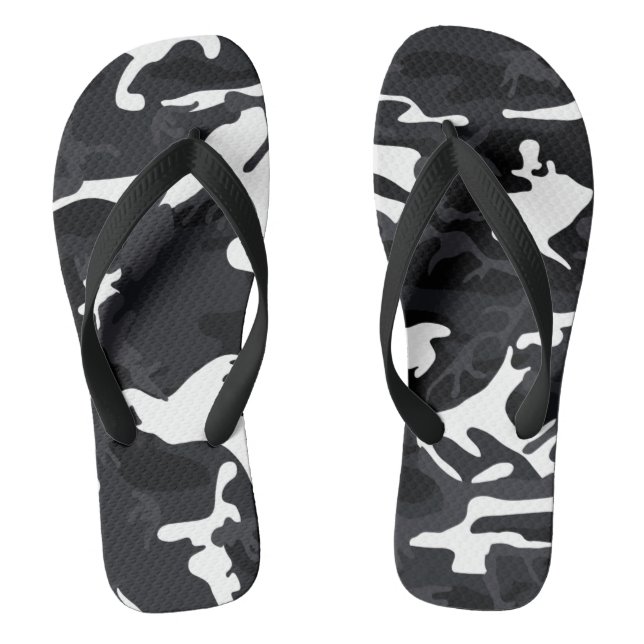 Chinelos Camo de Destaques Brancos do Ártico (Pé da cama)
