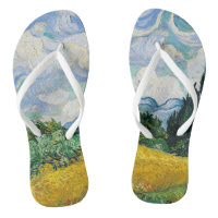 Campo de trigo Van Gogh com ciprestes. Impressioni