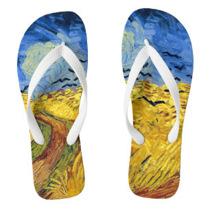 Chinelos Campos de Trigo de Van Gogh pintura impressionista