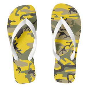 Chinelos Camuflagem Amarela e Verde, Militar, Exército