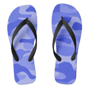 Chinelos Camuflagem Monocor Azul Centáurea