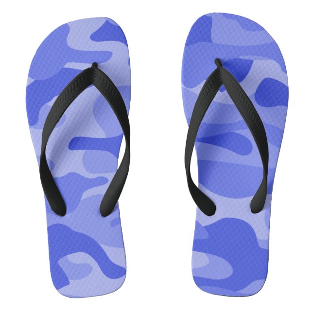 Chinelos Camuflagem Monocor Azul Centáurea (Pé da cama)