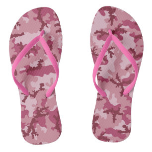 Chinelos Camuflagem rosa