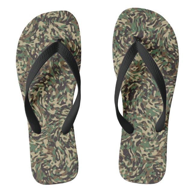 Chinelos Camuflagem Verde na Moda  (Pé da cama)